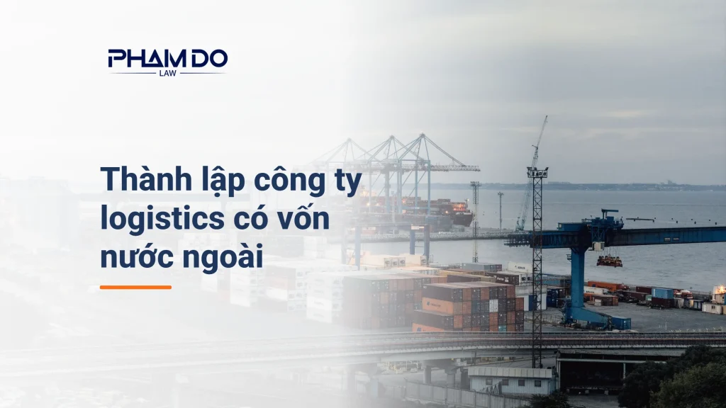 Cảng container với cần cẩu và bãi container, ảnh minh họa thành lập công ty logistics có vốn nước ngoài